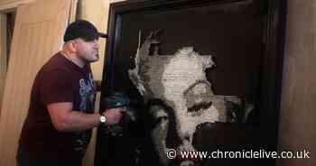 Designer makes 6ft Marilyn Monroe artwork out of 26,000 screws in memory of dad