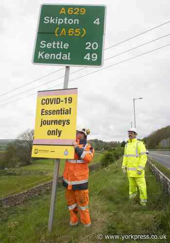 New Covid-19 road signs go up across North Yorkshire