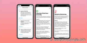 Apple updates COVID-19 screening app with new CDC symptoms list and mask cleaning tips