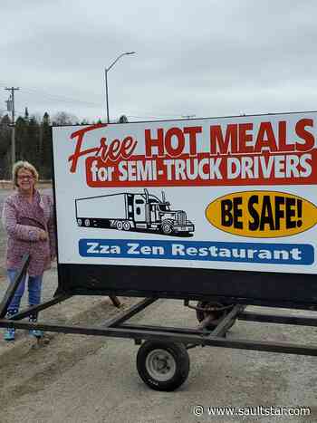 Sign points truckers to free meals