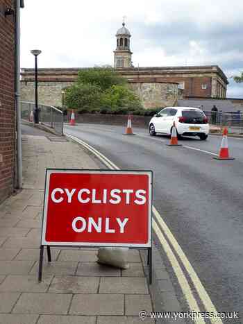 Pop-up cycle lane created on busy York road and bridge