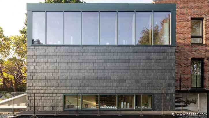 Architect Bruno Stevens designs slate-covered studio for his ceramist mother