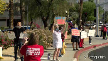 Nurses hold protest in front of Desert Regional Medical Center - KESQ