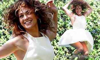 Jennifer Lopez looks utterly angelic as she jumps up in the air in gratitude-filled Instagram post