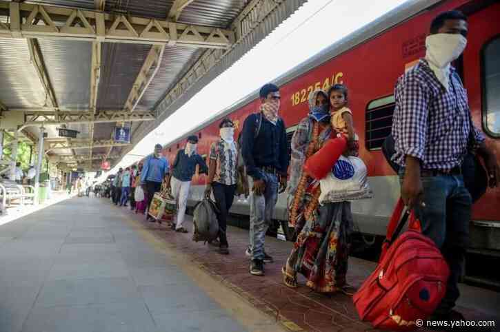 Clamoring to get home, India's migrant workers stone police