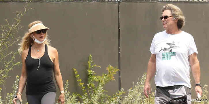 Goldie Hawn & Husband Kurt Russell Take a Walk Amid Quarantine