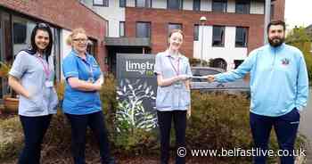 East Belfast football club shares charity donation between care homes - Belfast Live