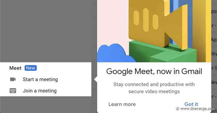 Google Meet starts rolling out in Gmail, continuing Google’s quest to unseat Zoom