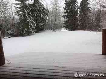 Communities surrounding Edmonton hit by May snowstorm