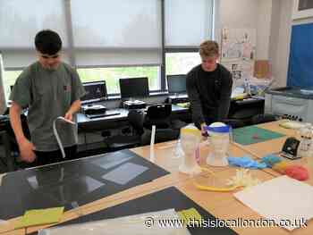 St Benedict's School sixth form students makes PPE for key workers