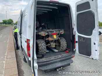 Stolen quad bike found after police stop van - two arrested