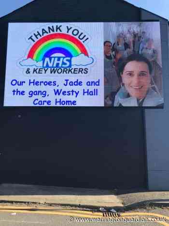 Warrington key workers' names are in lights in thanks