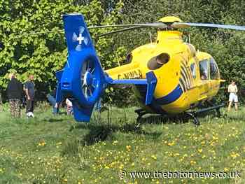 Air Ambulance lands in busy residential area in Sharples