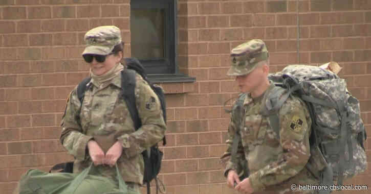Maryland National Guard Soldiers Leave For Deployment In Middle East