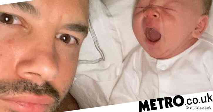 Ryan Thomas’ new baby son Roman yawns as he keeps his dad up at 3am
