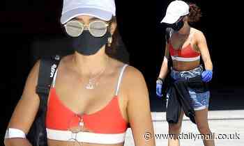 Modern Family star Sarah Hyland stays cool in crop top and shorts for trip out in LA'