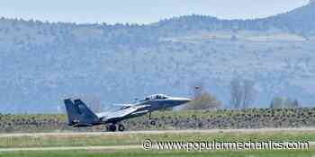 An F-15 Eagle Comes In for a Belly Landing
