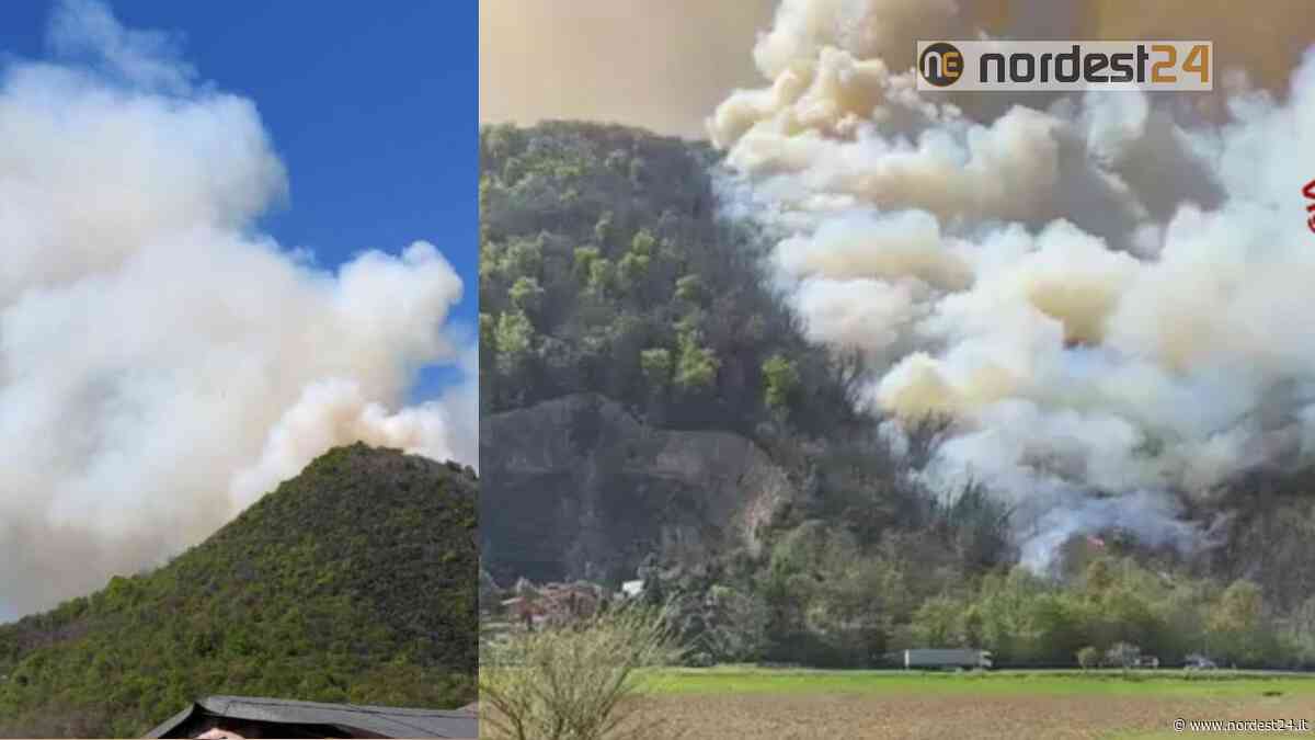 Vasto incendio boschivo: brucia il monte Asolone a Torreglia (PD) - Nordest24.it