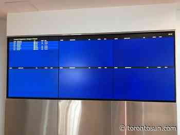 Lonely departure board at Pearson shows only 6 flights - Toronto Sun