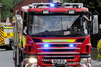 Firefighters tackle large Herefordshire grassland blaze