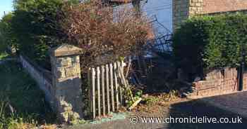 Man arrested after police chase ends in car smashing into bungalow wall