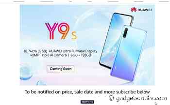 Huawei Y9s Registrations Go Live on Amazon India, Launch to Follow Soon