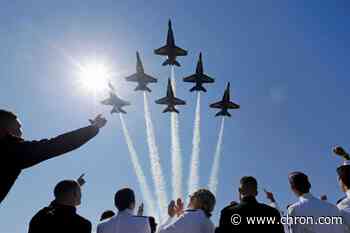 Sunny skies over Houston make perfect weather for Blue Angels flyover