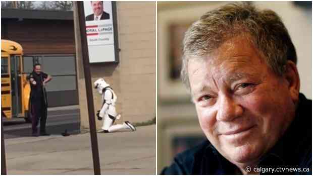 William Shatner blasts Lethbridge police takedown of woman in stormtrooper costume
