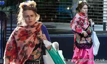 Helena Bonham Carter, 53, stocks up on supplies on shopping trip