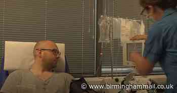 Watch patients being given coronavirus plasma trial in Birmingham