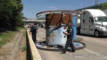 Spooled again: Lost load along Katy Freeway snarls traffic, once more