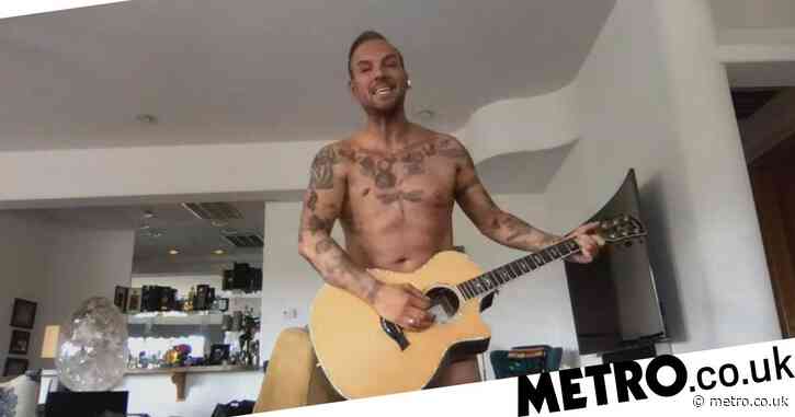 Matt Goss puts sock on his penis to protect his modesty and play guitar naked on Celebrity Juice