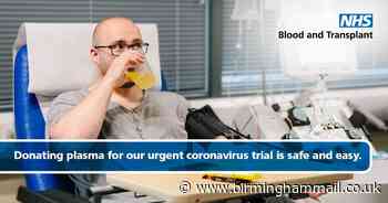 Superdrug nurses collecting plasma in Brum for coronavirus trials