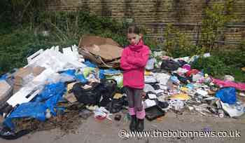 Flytippers spoil peaceful Bolton walk to brook behind Croal Mill