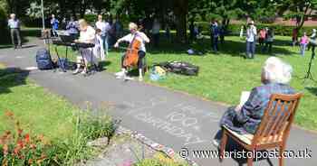 Singing neighbours gather to celebrate wartime nurse's 100th birthday
