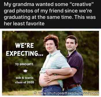 We’re Expecting To Graduate – Funny Graduation Photo