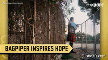 Bagpiper inspires hope and tranquility during coronavirus pandemic