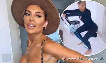 Chloe Ferry flaunts her eye-popping cleavage in leopard print dress after two stone weight loss