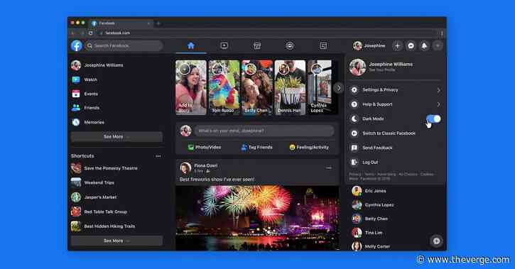 Facebook’s redesigned desktop site with dark mode is now available everywhere