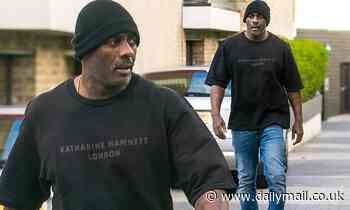 Idris Elba is seen for first time since recovering from coronavirus