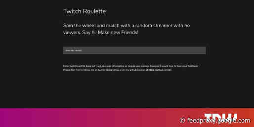 Twitch Roulette connects you with random streamers nobody wanted to watch