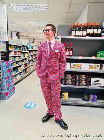 Co-op staff member gives shoppers VE Day treat