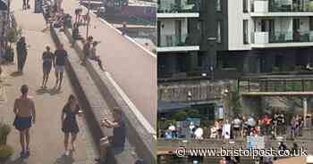 This is what the harbourside looked like on bank holiday Friday