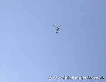 Police helicopter seen over Elmers End