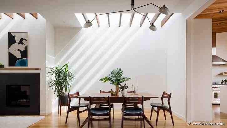 Woodwork and skylights stream light into Noe Valley Residence in San Francisco