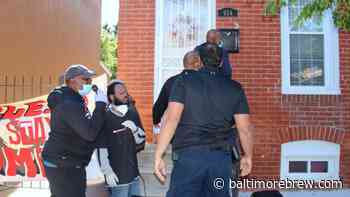 Homeless people and their allies protest outside Mayor Young's residence - Baltimore Brew