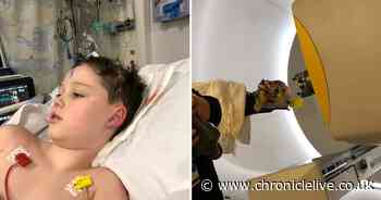 Boy who woke up nauseous horrified to learn he had 'ping pong ball sized' tumour