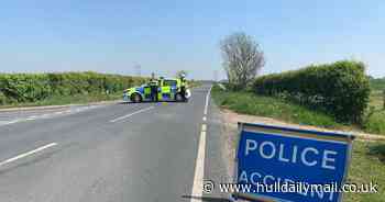 Motorcyclist left with 'serious injuries' after crash closes road