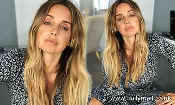 Louise Redknapp, 45, looks radiant as she slips into a black floral dress