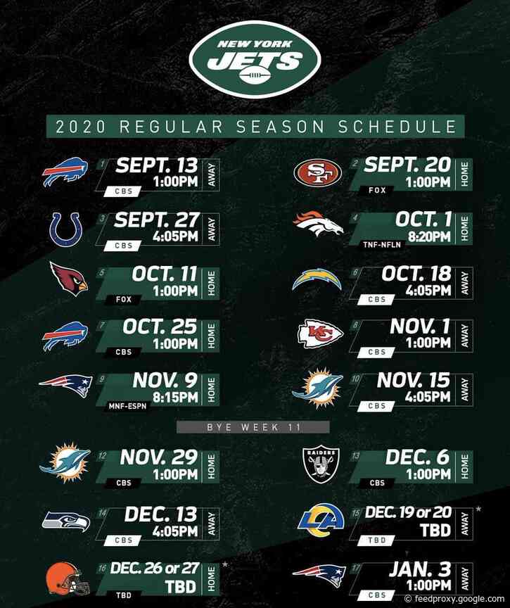 Jets 2023 Schedule Updated For 2023 